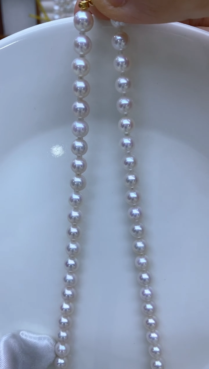 【闪购商品】淡水珍珠项链14K金镶嵌6.5-7.5