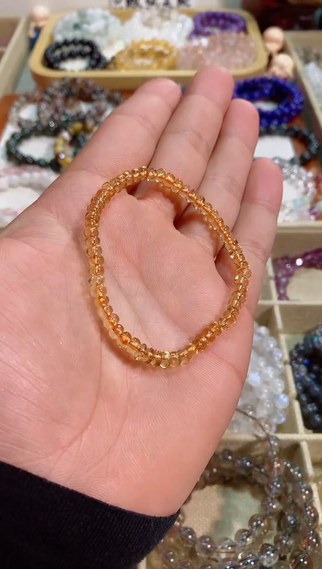 【闪购商品】黄晶手链未镶嵌算盘黄水晶4m+（多样性发其一）