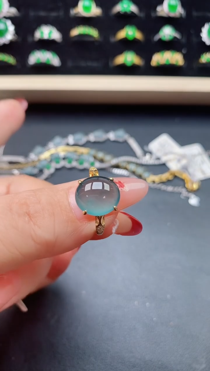 【闪购商品】翡翠戒指银S925镶嵌1321321