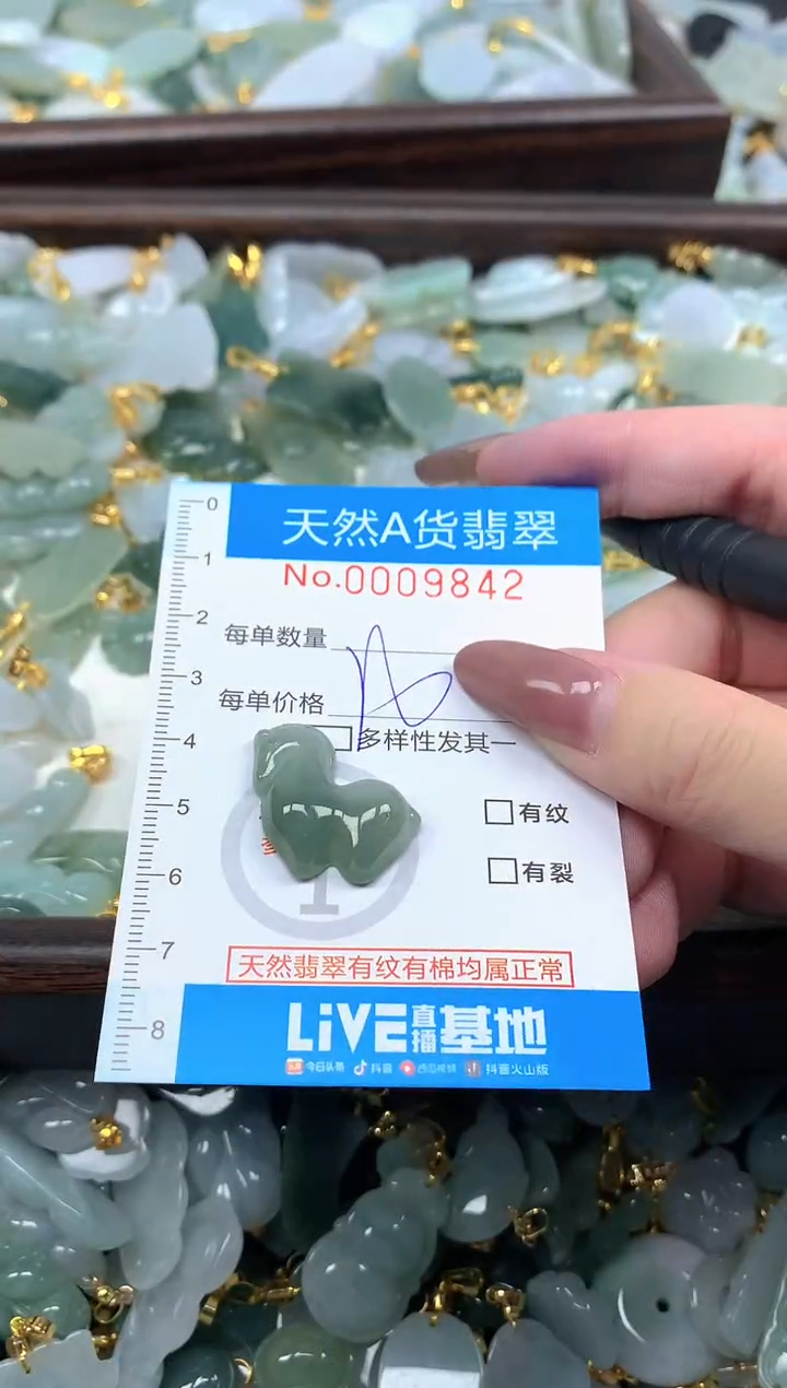 颈饰未镶嵌翡翠净货挂件-9842