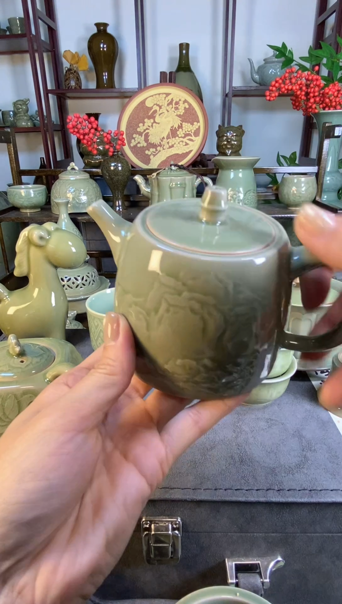 微瑕处理 山水茶壶 一个