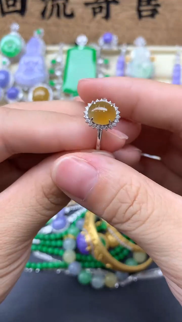 【闪购商品】翡翠戒指18K金镶嵌210-中国好珍宝