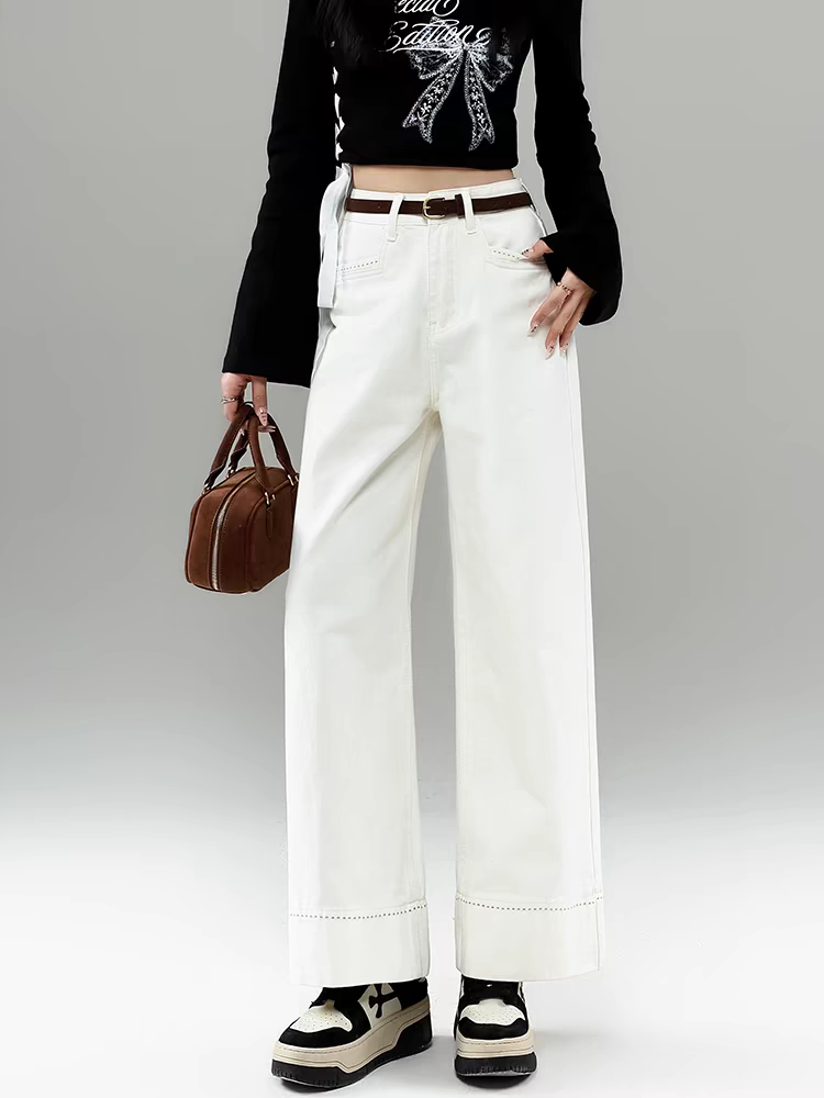 新款加绒阔腿裤喇叭裤奶奶裤默认微瑕