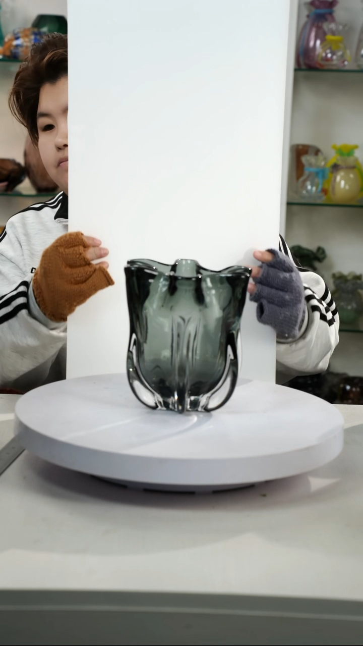 【闪购商品】无铅玻璃【弘扬】高18轻奢琉璃花器微瑕福利