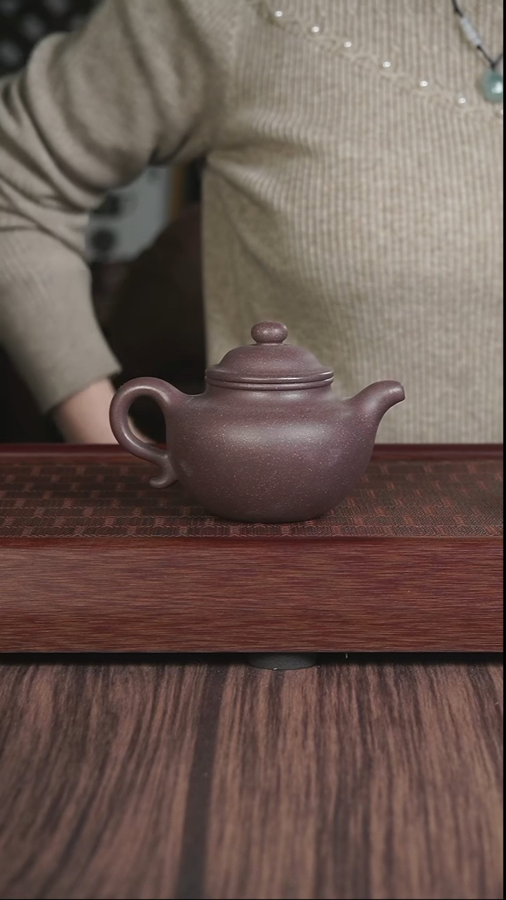 【闪购商品】紫砂茶壶满砂天青   莲子