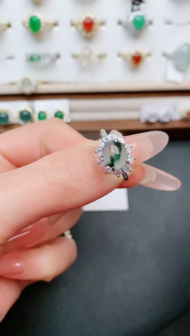 【闪购商品】翡翠戒指银S925镶嵌.....