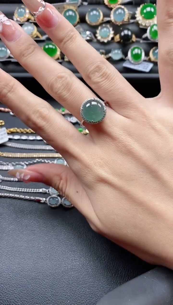 【闪购商品】翡翠戒指银S925镶嵌11111