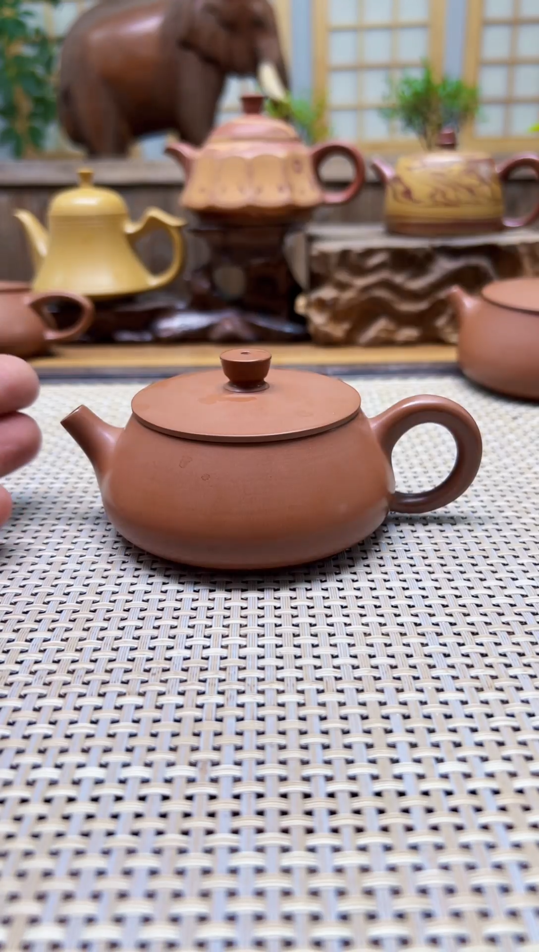 【闪购商品】原矿 朱泥全手大口石瓢130CC