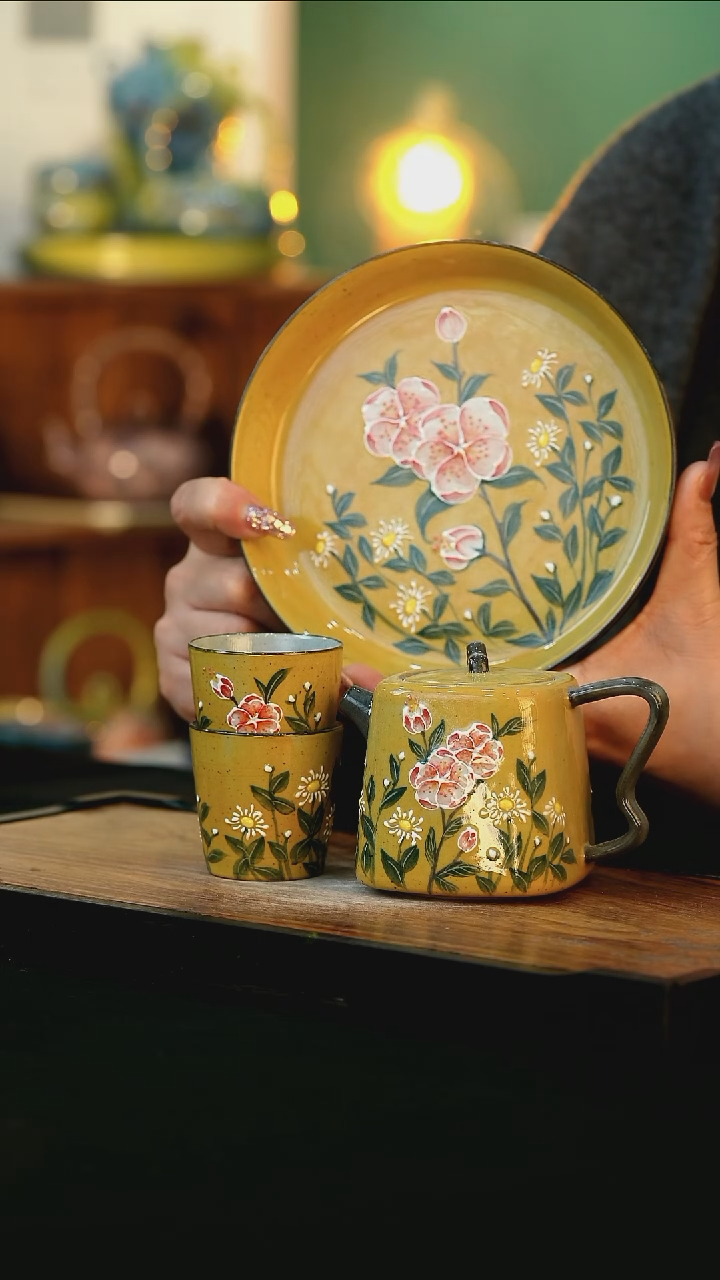 【闪购商品】杯手绘心瓷陶瓷浮力