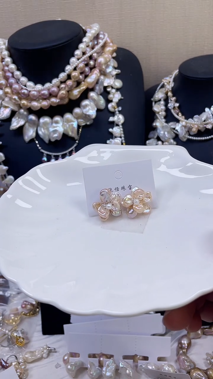 未镶嵌耳饰淡水珍珠【纯恬饰品】