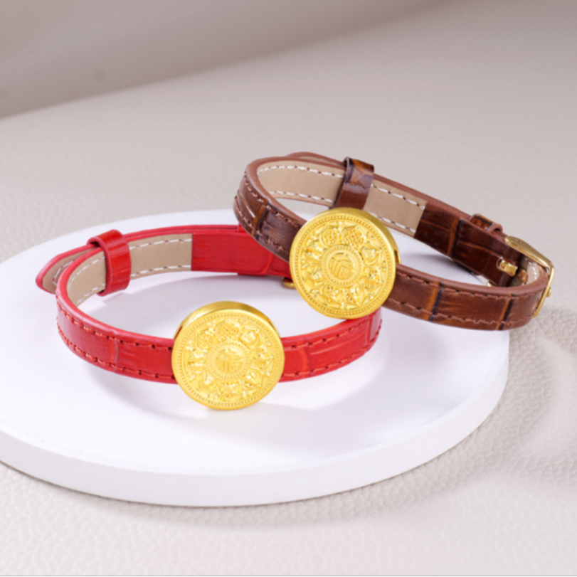 【思思专享】足金999 表带罗盘 BP 90179 添金纳福