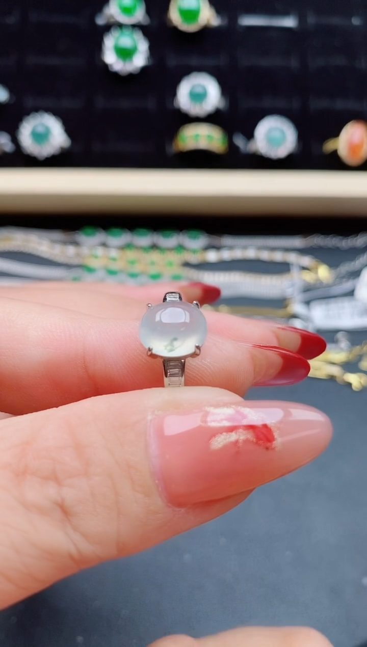 【闪购商品】翡翠戒指银S925镶嵌321321
