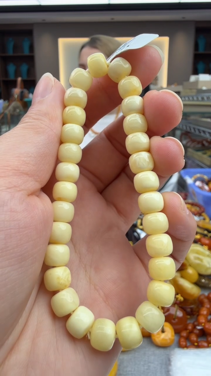 手链琥珀未镶嵌24秒拍号 假一罚三