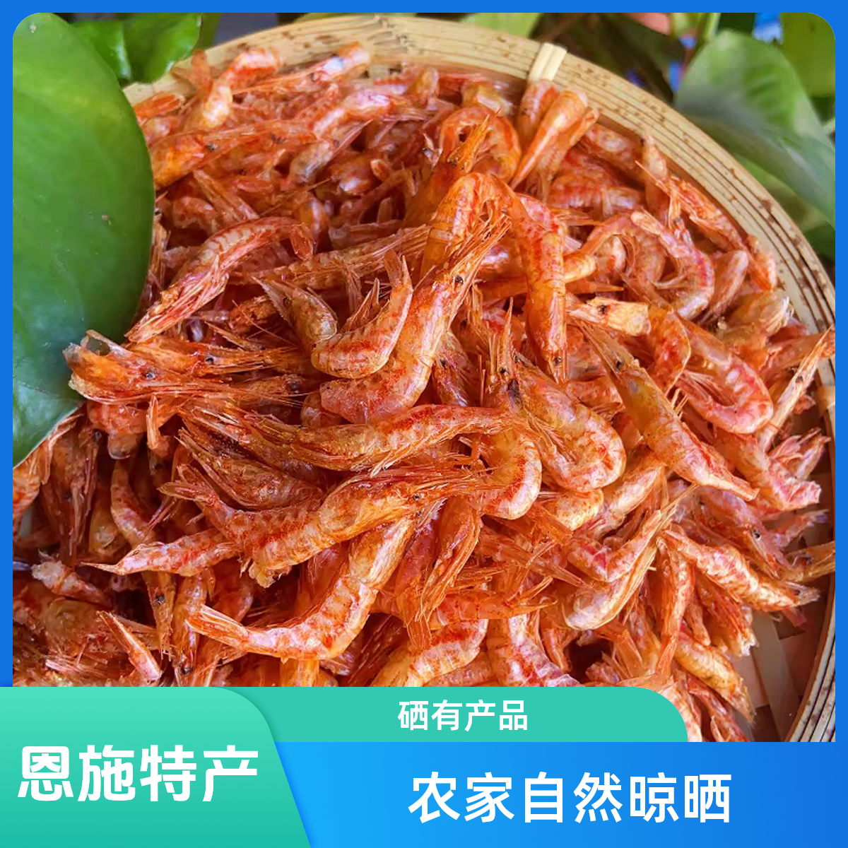湖北恩施高山农家自然晾晒小河虾