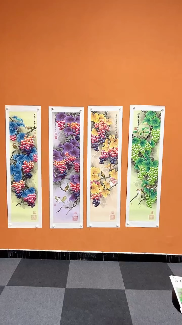 国画黄春香国画作品16平尺秋实一套