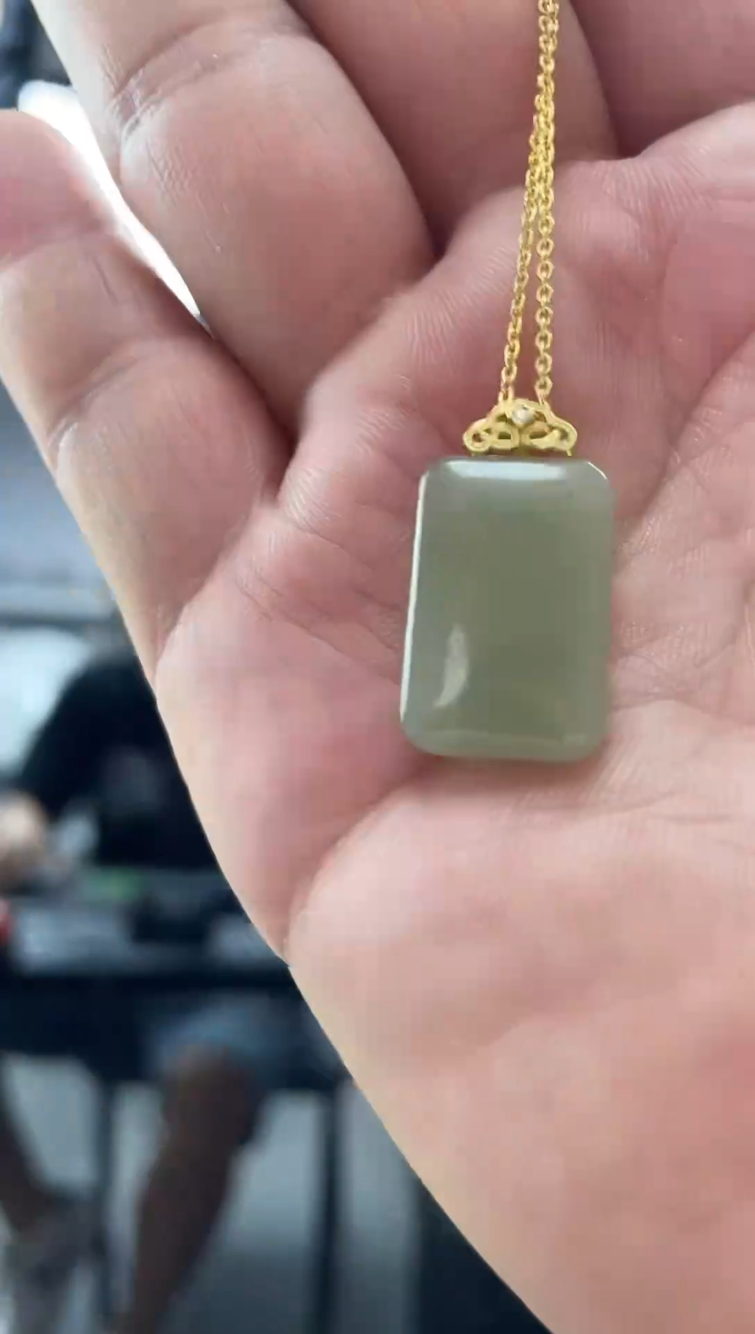 和田玉未镶嵌吊坠(赠链)无事牌吊坠89