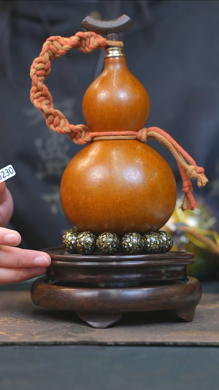 【闪购商品】YJ230大漆酒葫芦不包手串及旋转底座