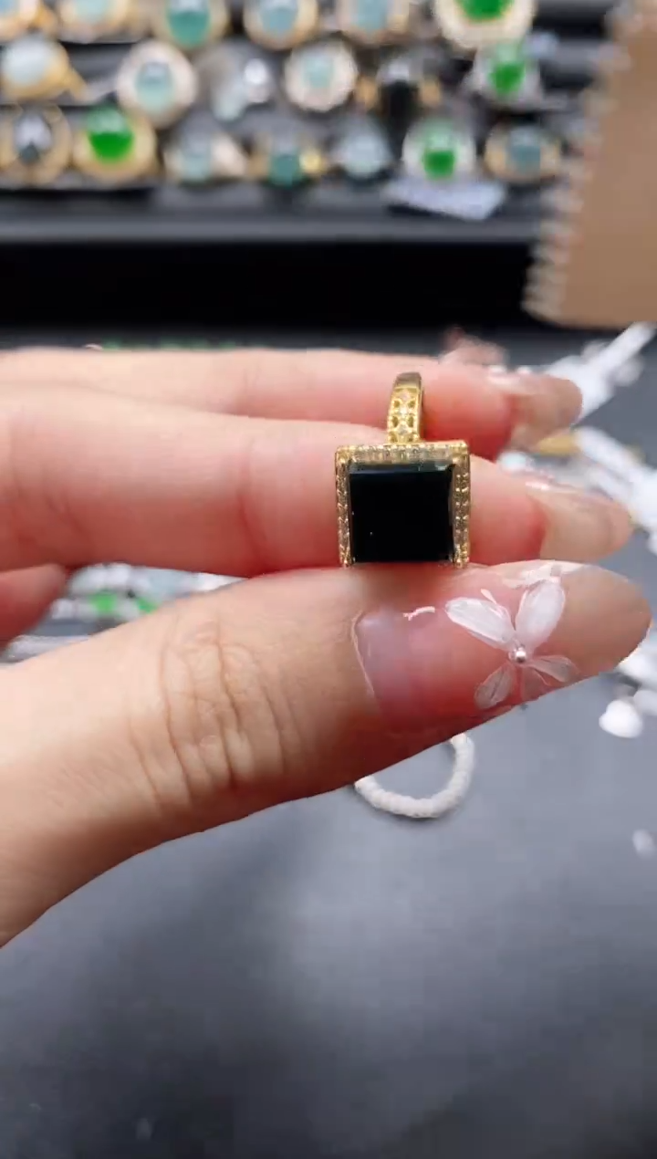 【闪购商品】翡翠戒指银S925镶嵌1111