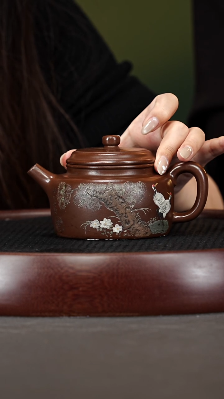 茶壶紫砂27PHJ德钟 老紫泥