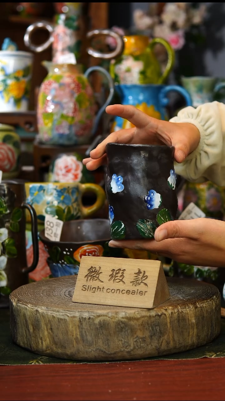 陶瓷210景德镇手工手绘釉下彩