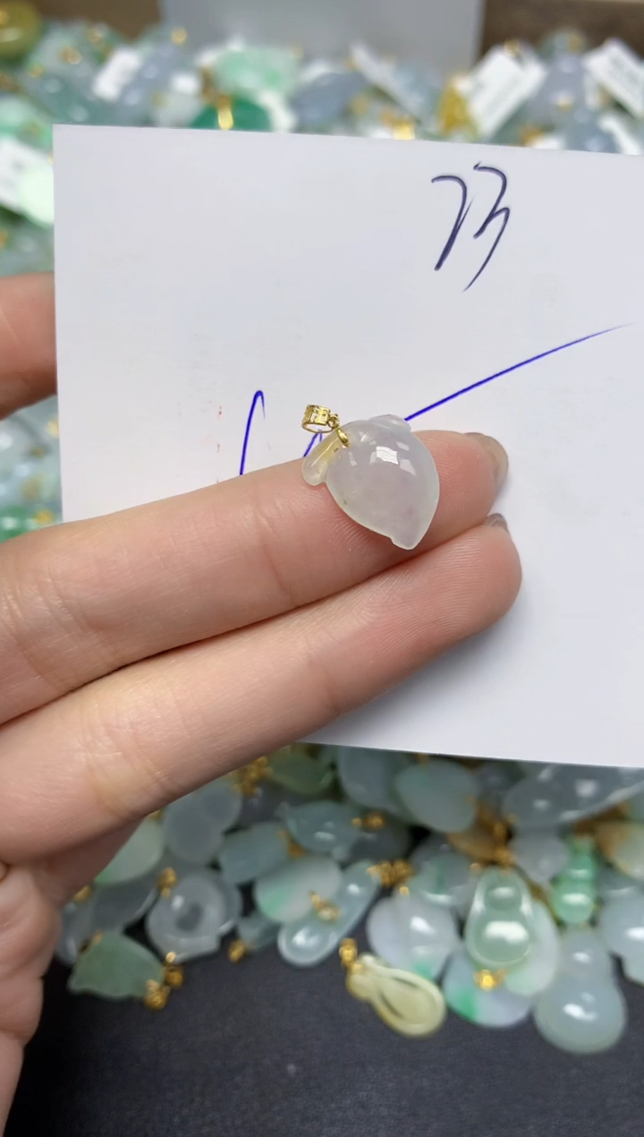 【闪购商品】翡翠颈饰18K金镶嵌 天然翡翠A货