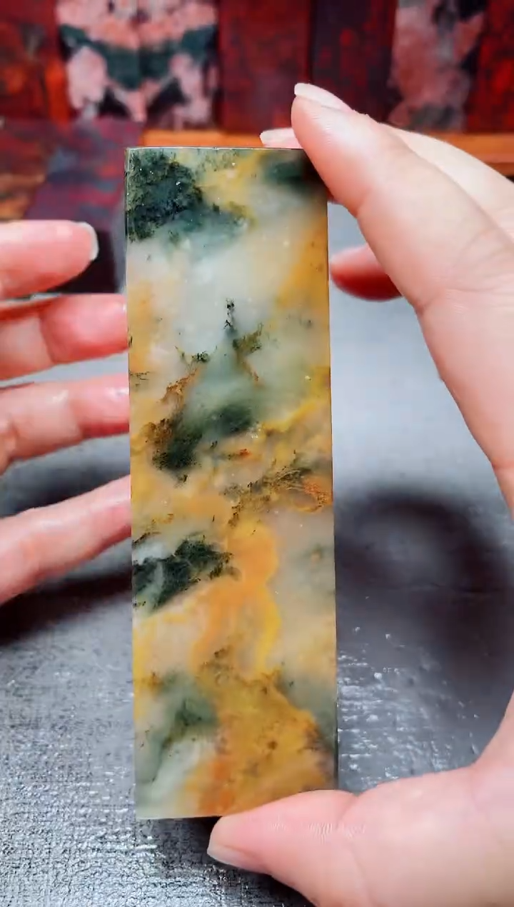 玉桂林鸡血玉素章--41微暇