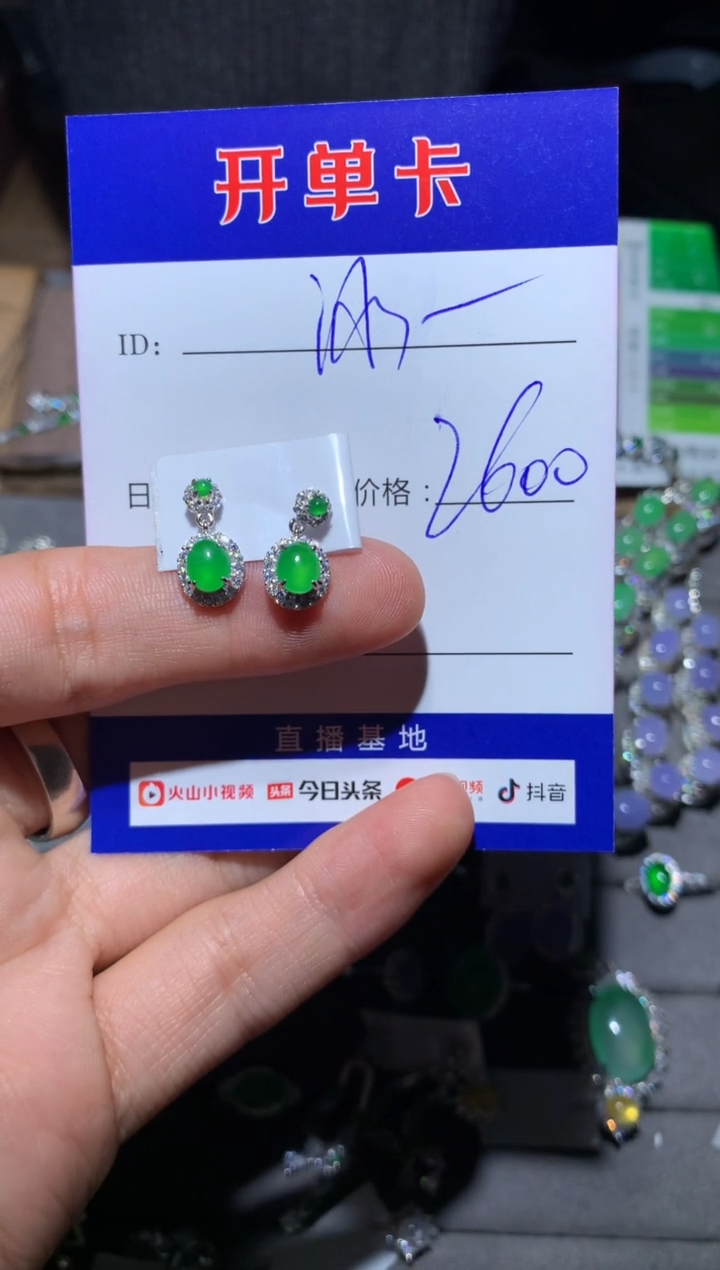 【闪购商品】翡翠耳饰银S925镶嵌向 我是梦想家-边牧冰棍麻麻