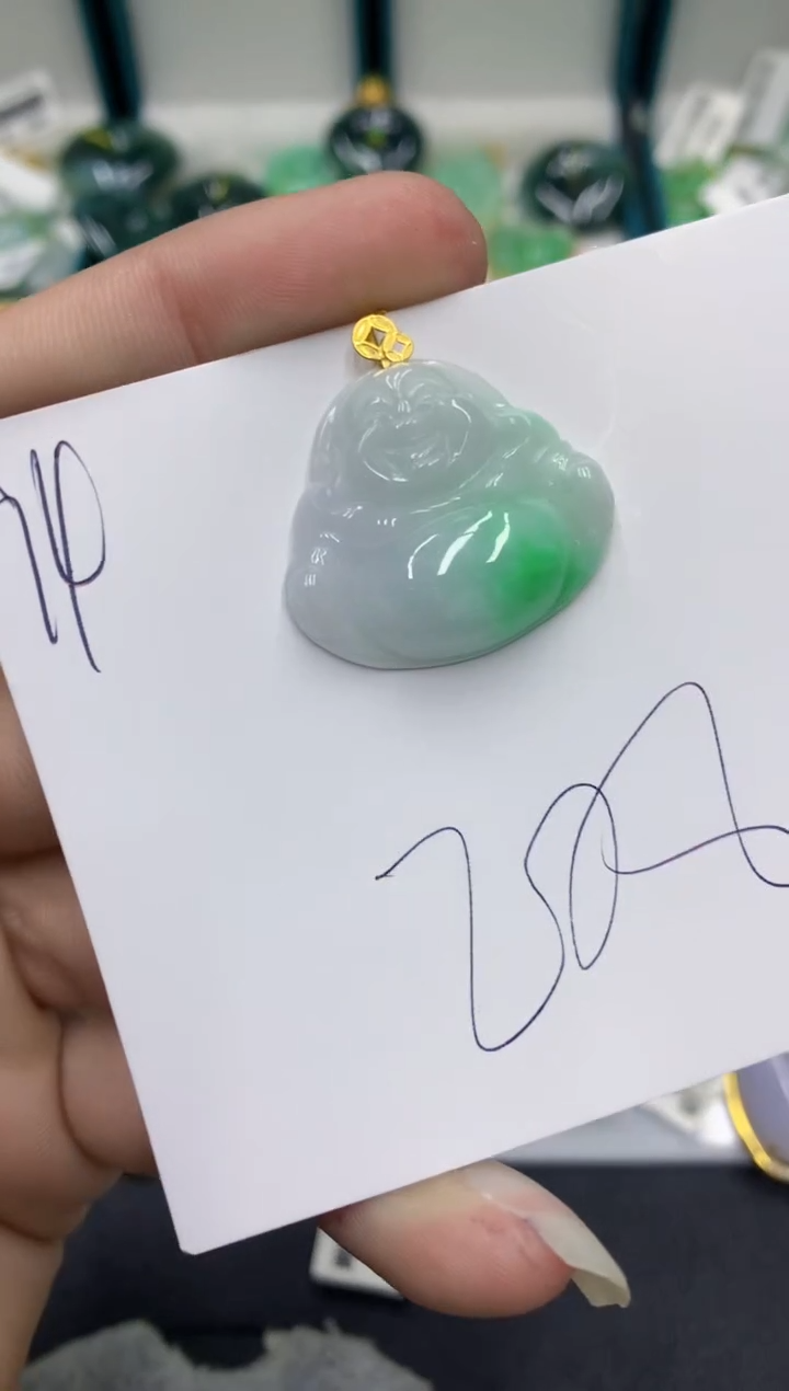 【闪购商品】翡翠颈饰18K金镶嵌翡翠