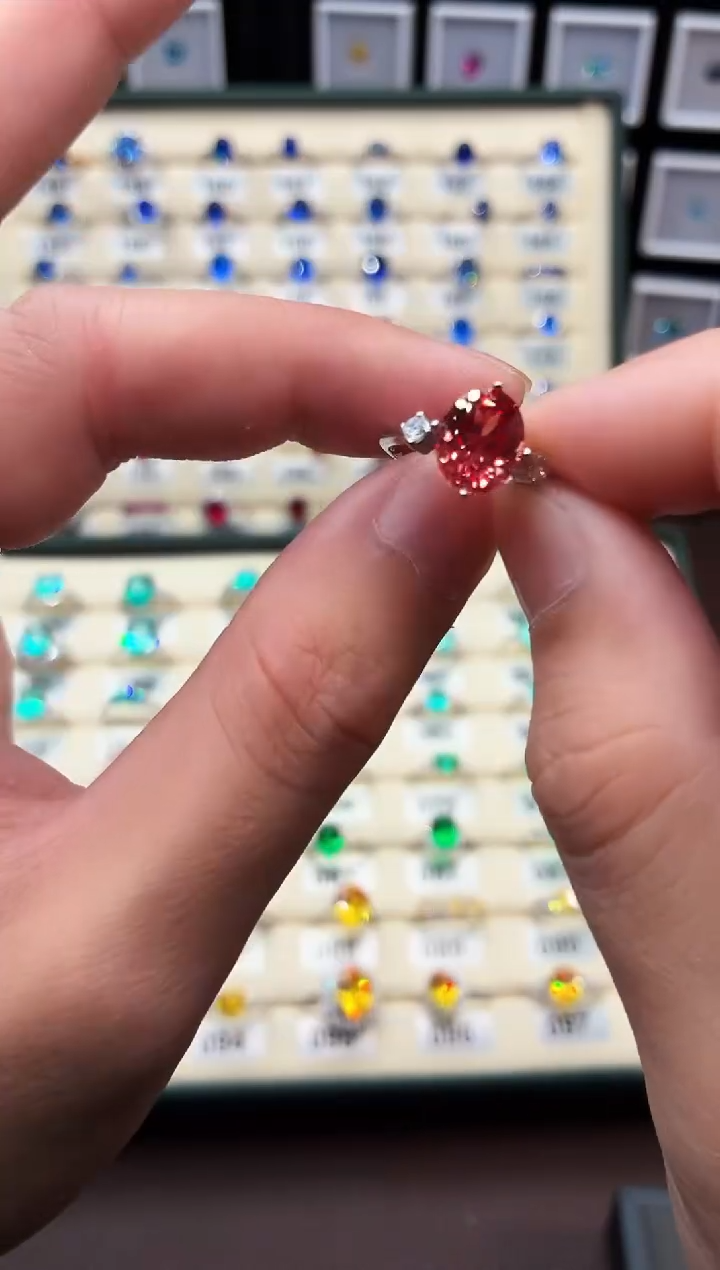 无925银轻奢日出色女神戒