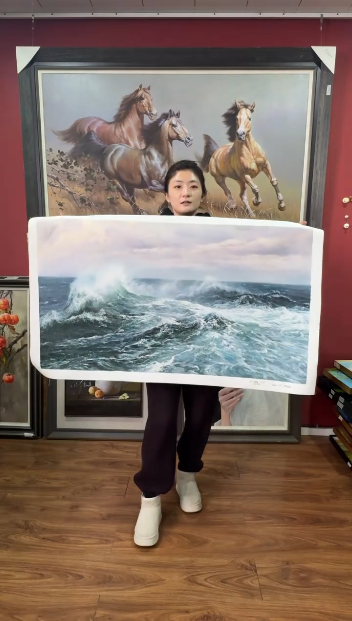 油画【10号】丨朝鲜原创纯手绘孤品油画丨顺丰包邮
