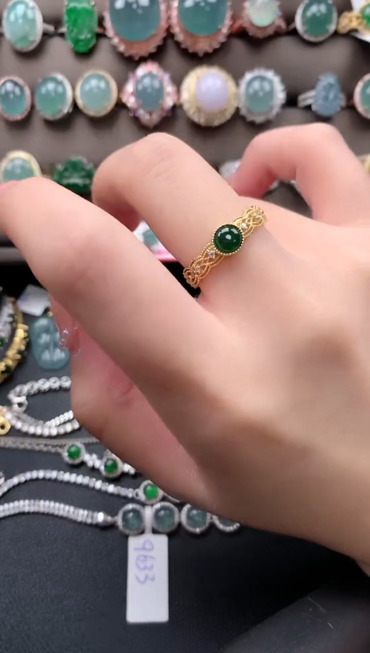 【闪购商品】翡翠戒指银S925镶嵌76643241