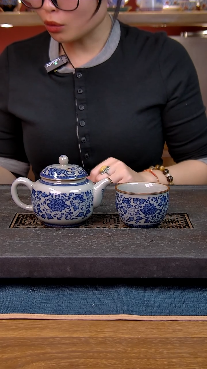 简装家用款2件套 老陶泥开片纹陶瓷茶具