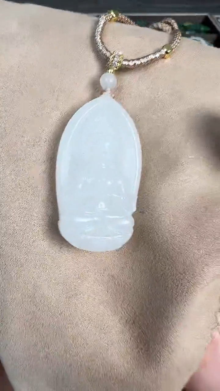 【闪购商品】和田玉吊坠未镶嵌白玉观音