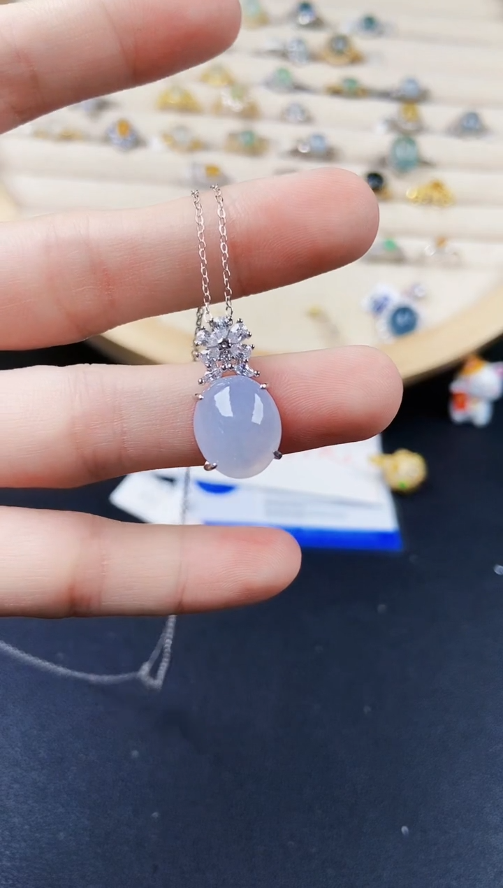 【闪购商品】翡翠颈饰银S925镶嵌464645