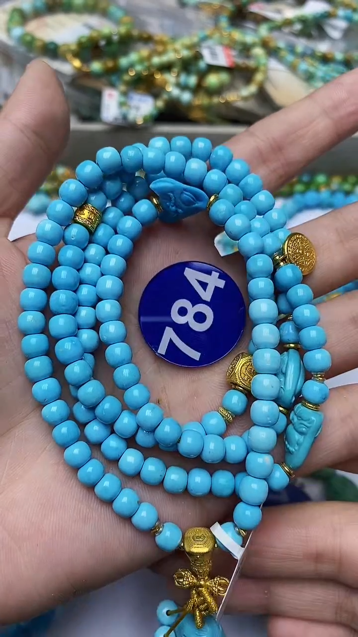 【闪购商品】绿松石手链18K金镶嵌784