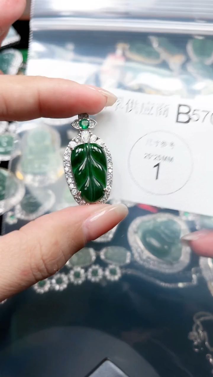 【闪购商品】翡翠颈饰未镶嵌570赠皮绳