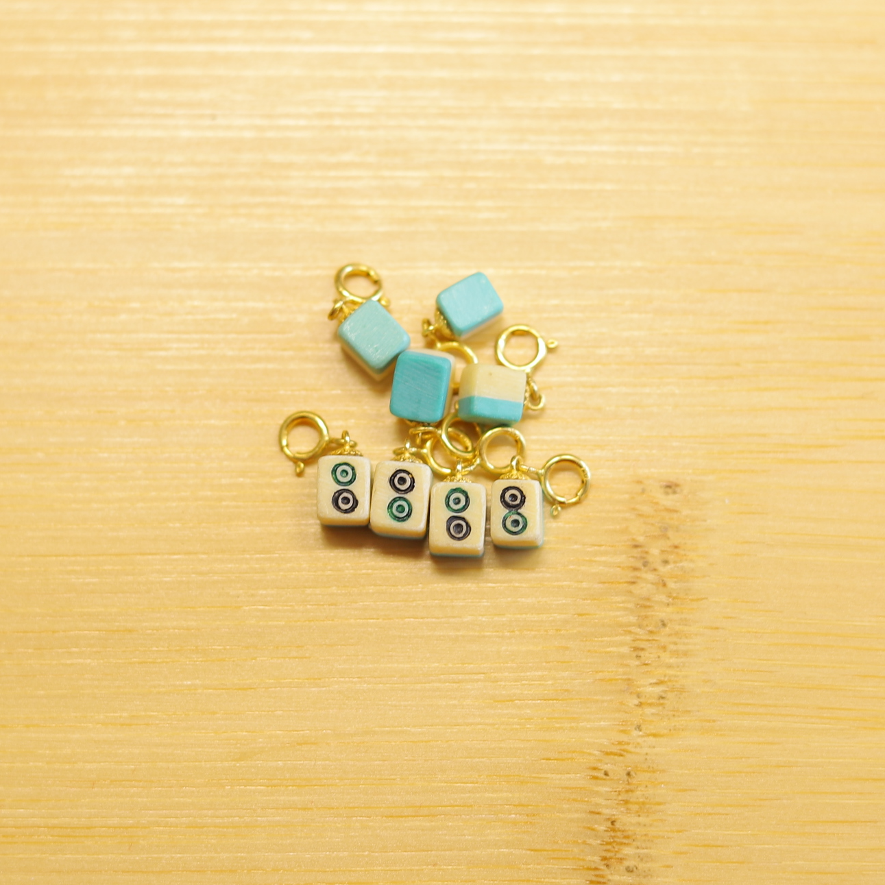 玉小禾 猛犸牙麻将二筒提溜（中号）多样发其一-自发