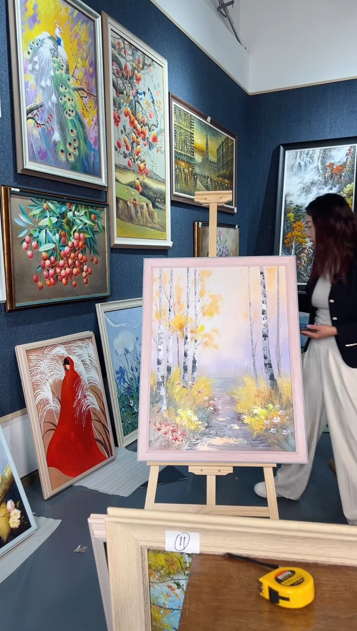 【闪购商品】油画67号油画  60*80 白桦林