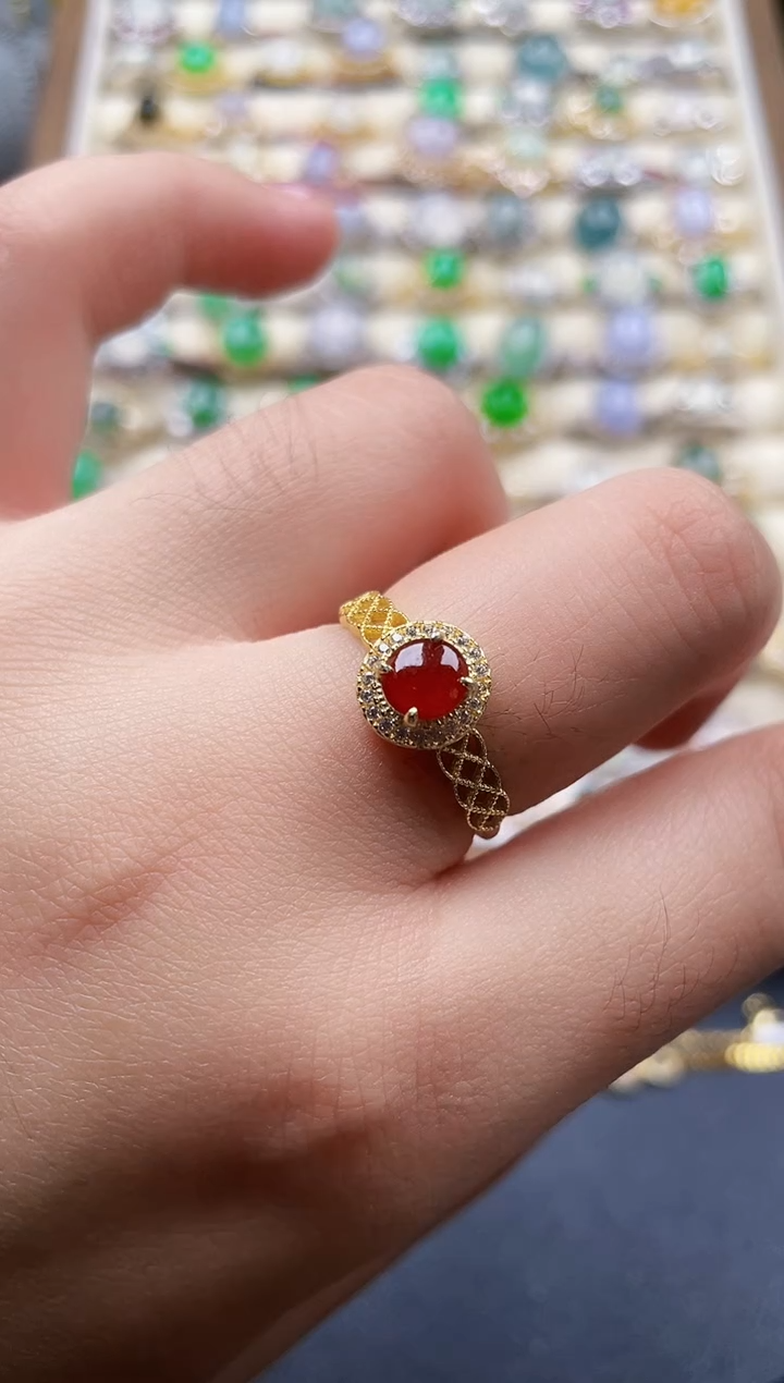 银S925镶嵌戒指翡翠42