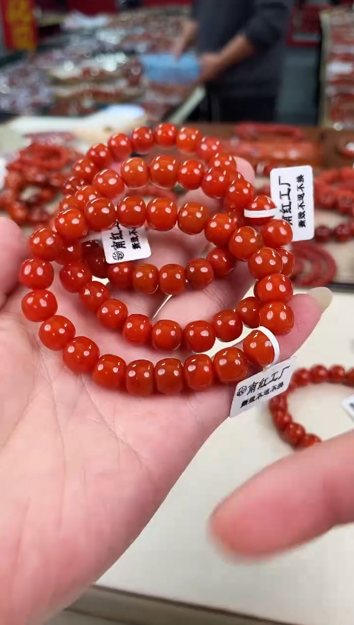 未镶嵌瓦西老型手串10+南红玛瑙（多样式发其一）