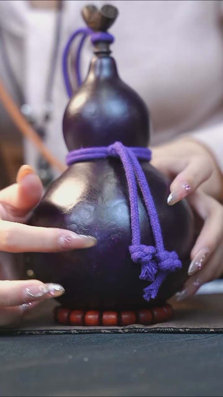 【闪购商品】WY243大漆酒葫芦不包手串及旋转底座