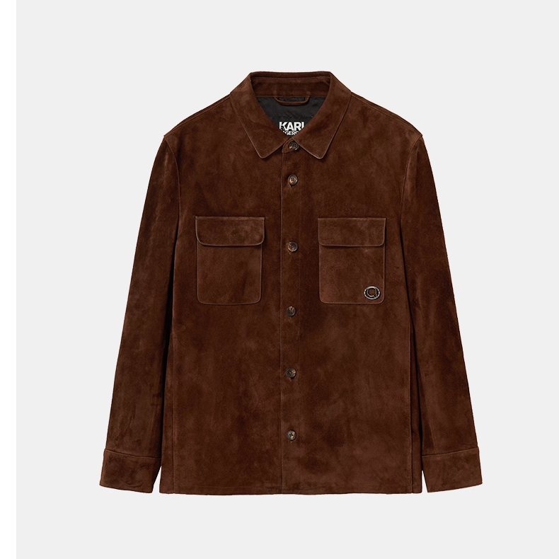 【官方男装】KARLLAGERFELD卡尔拉格斐羊皮革正品皮衣夹克M27Z1901