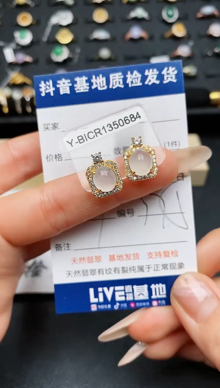 【闪购商品】翡翠耳饰银S925镶嵌...........