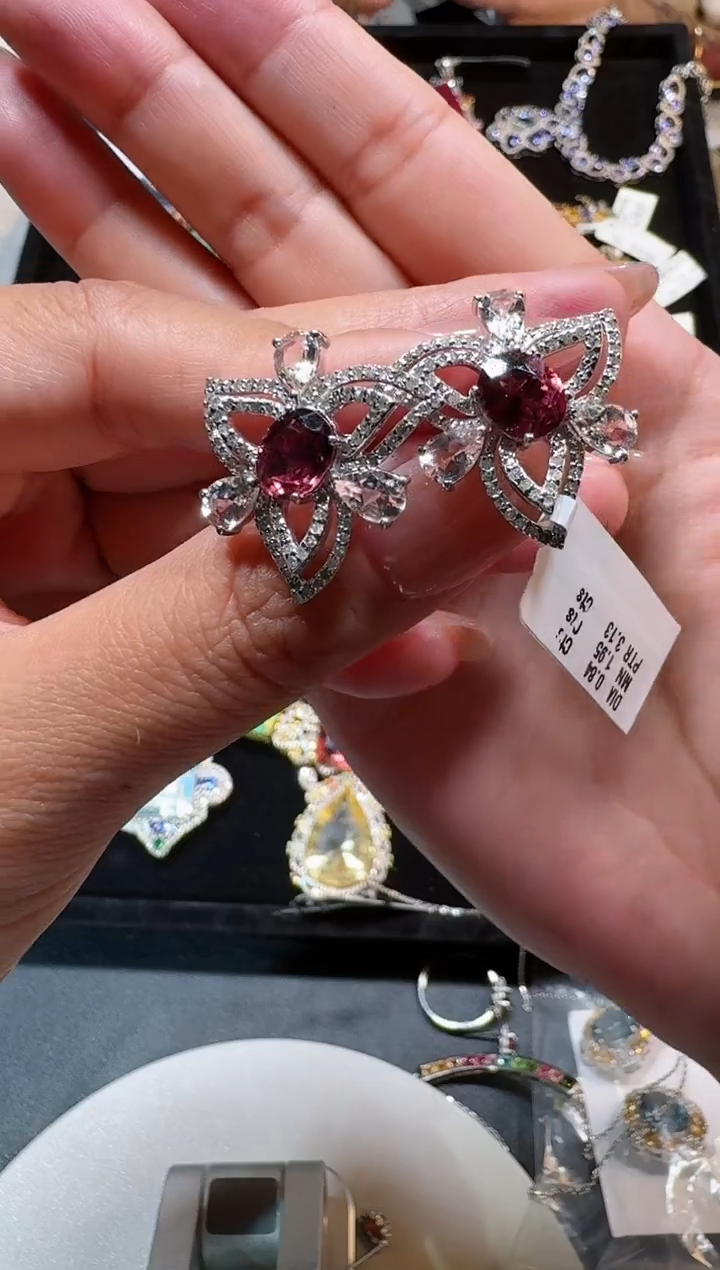 【闪购商品】定制碧玺耳饰未镶嵌耳饰