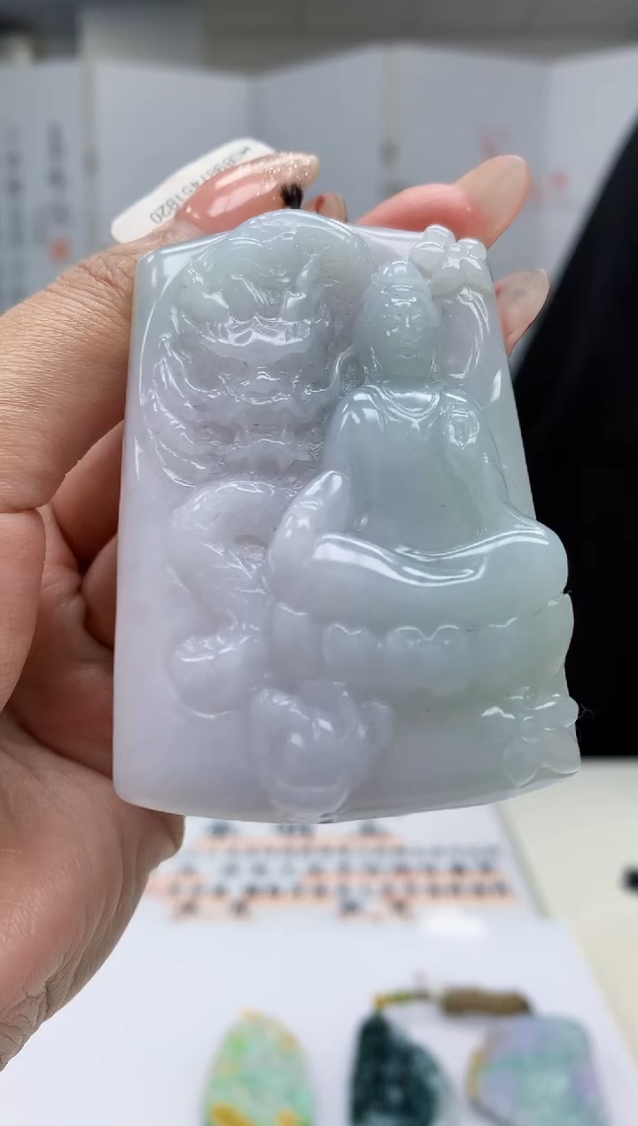 【闪购商品】定制翡翠未镶嵌5155MM-毛货挂件81