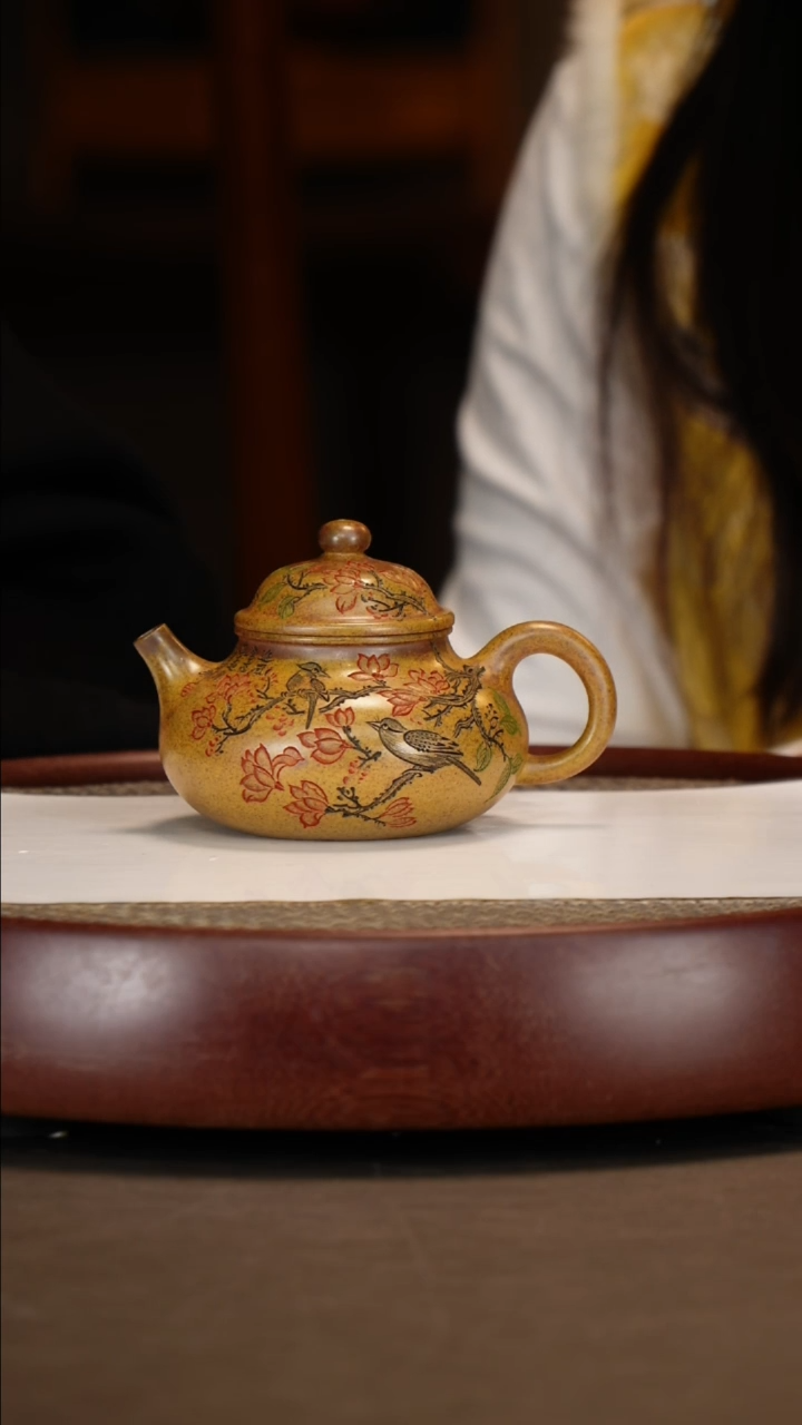【闪购商品】紫砂茶壶虎皮金砂容天+石生240c+白菜壶承