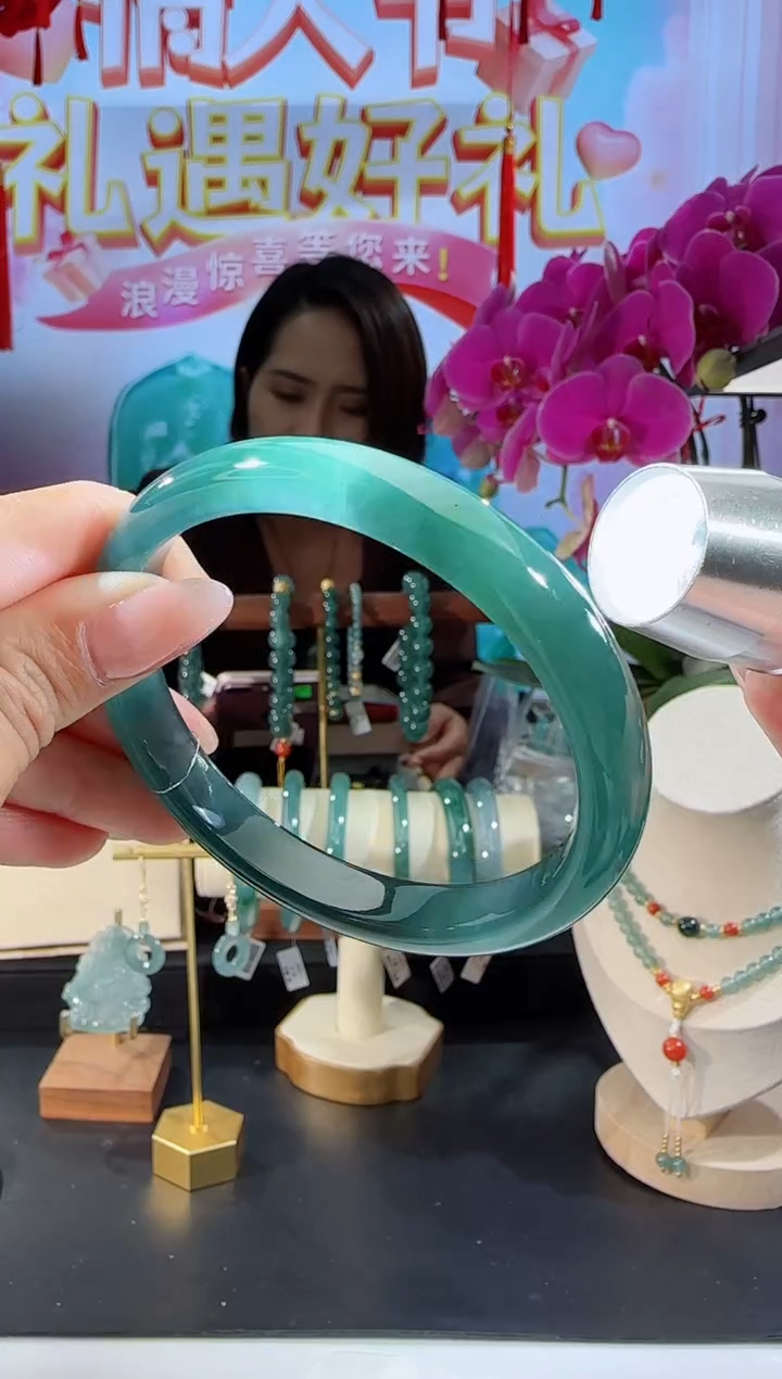 【闪购商品】翡翠手镯（圆镯）未镶嵌圈口可选多样性发一