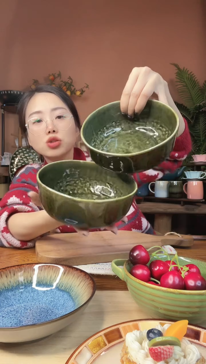 陶瓷6.3英寸锤纹面碗 2件 微瑕疵