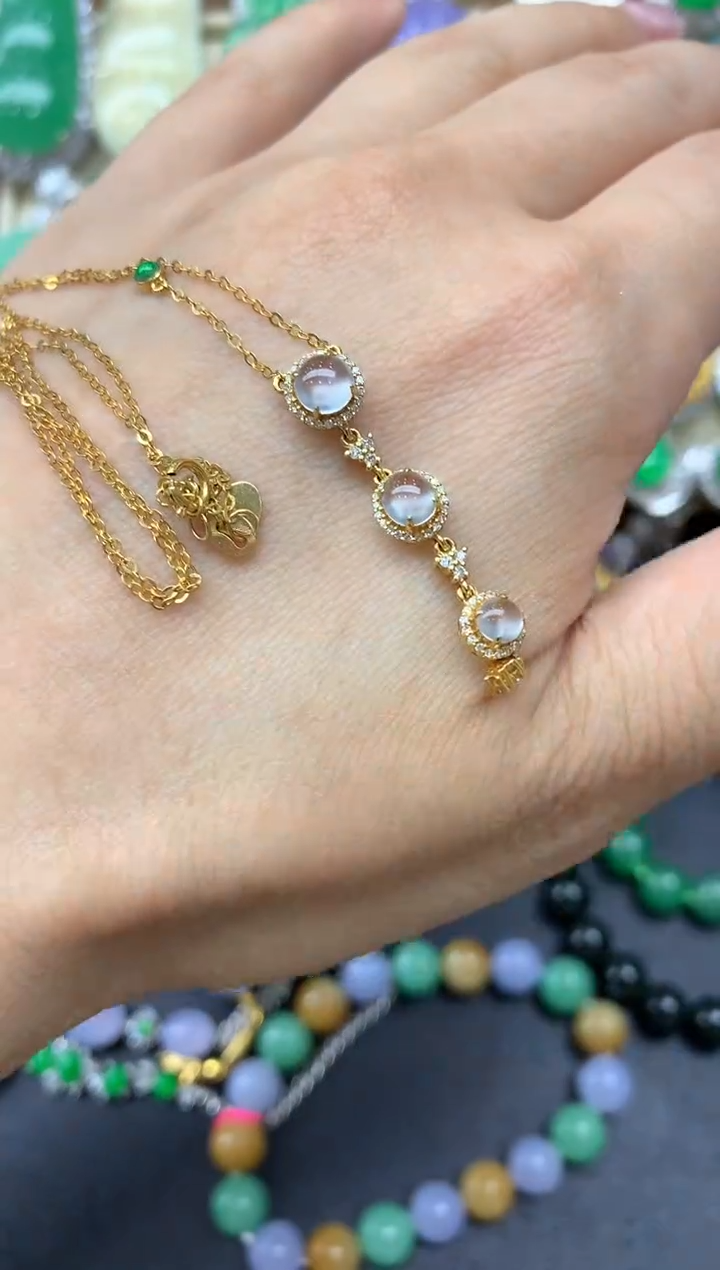 【闪购商品】翡翠颈饰18K金镶嵌391-中国好珍宝