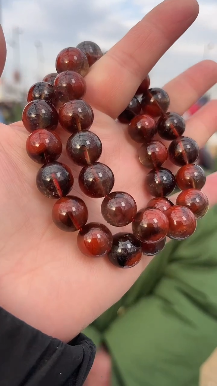 【闪购商品】水晶手链未镶嵌天然极光手串多样性发一13mm